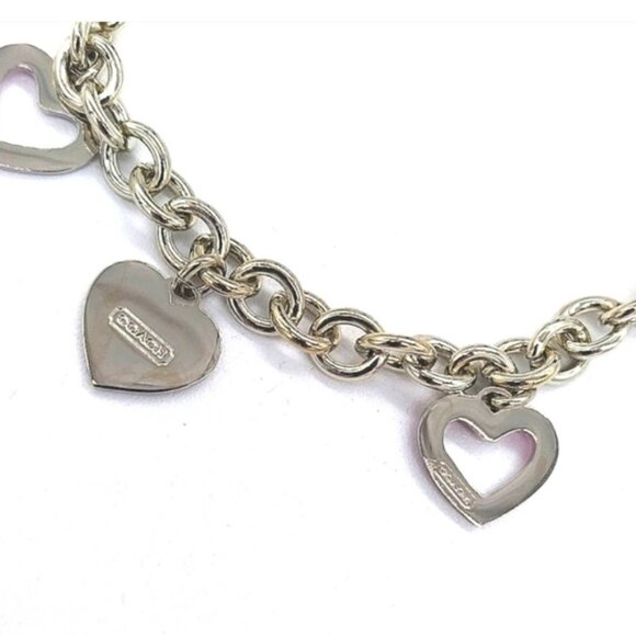 COACH Multi Heart Purse Handbag Bracelet Lanyard Keychain Fob Purse Charm - Picture 4 of 5